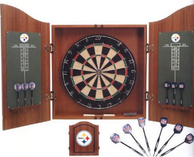 Pittsburgh Steelers Dartboard, Darts & Cabinet Set