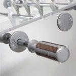 Garlando Replacement Handles in Silver/Gray Plastic & Wenge Wood - $15 each