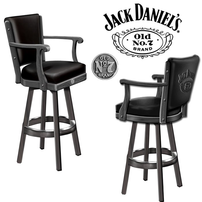 Jack Daniel S Bar Stool W Backrest Jd 33110